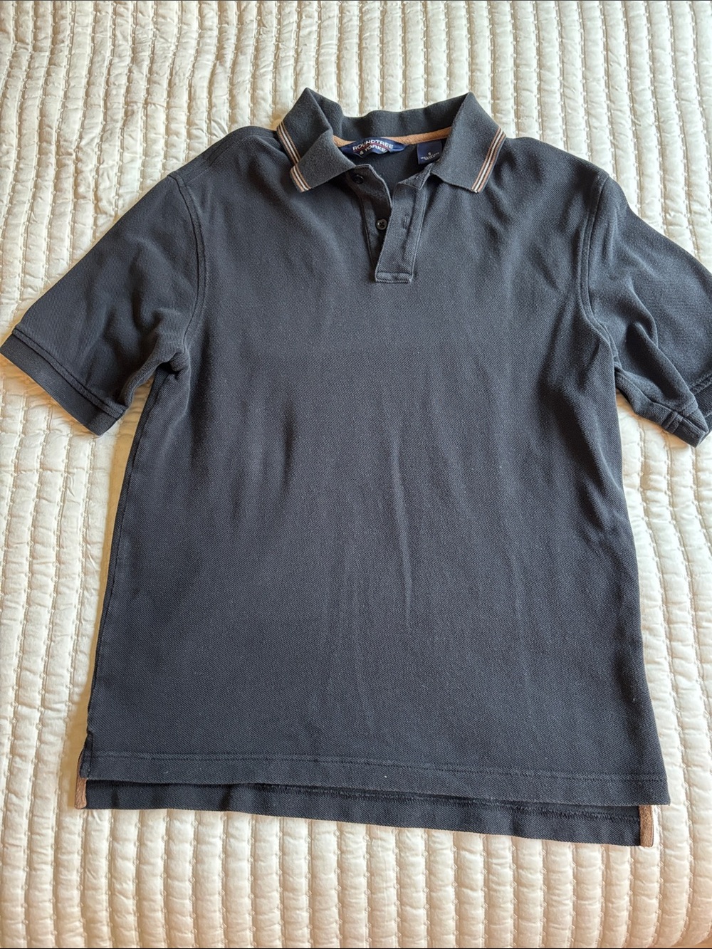 Roundtree & Yorke Men's Polo in Black Size Small